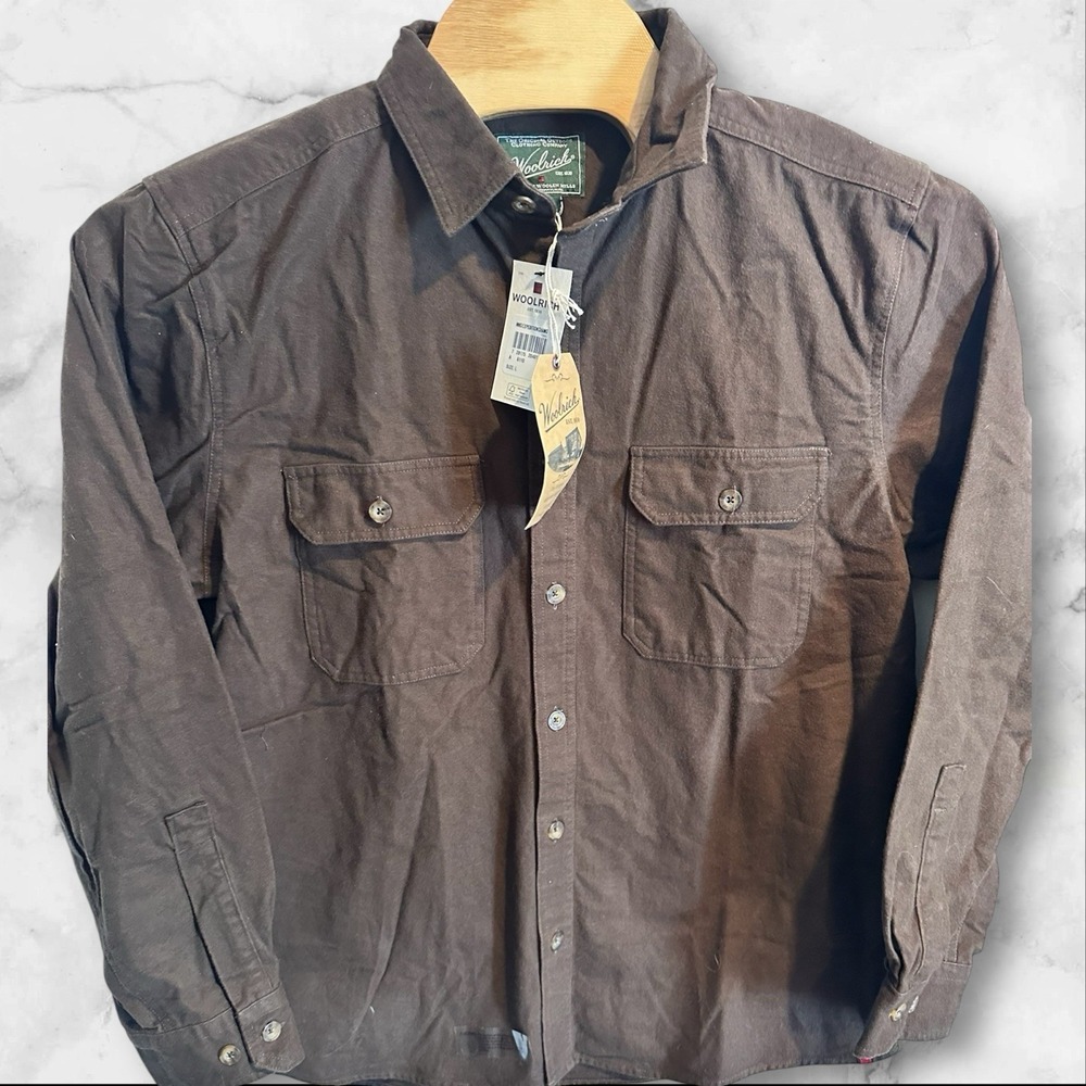 NWT WOOLRICH EXPEDITION CHAMOIS FLANNEL SHIRT OVERSHIRT JACKET MENS Large